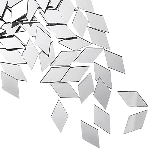 Geenterailie Diamond Shape Mosaic Tile Pequeno espelho de Rhombus Mini Mini Minf espelho de Rhombus espelho de