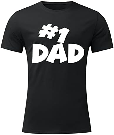 Camisetas do dia dos pais ubst para masculino, letra de verão curta Impressão de slim slim tops Basic