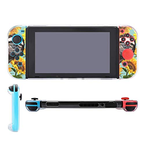 Caso para Nintendo Switch Sloth com girassóis de cinco lances definidos para capa protetora Caso
