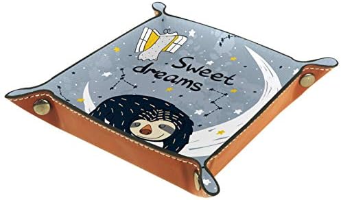 Lyetny Sweet Dream Sloth Organizer Bandeja Caixa de armazenamento Bandeja de mesa de mesa Caddy Alterar a carteira