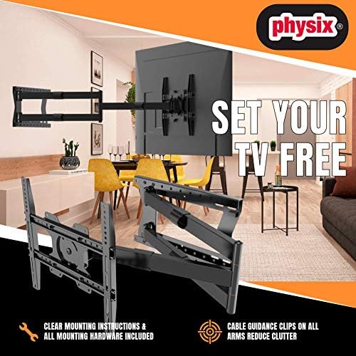 Physix 2120 Montagem de parede de TV de braço longo para telas de 32-75 polegadas | Extensão extra