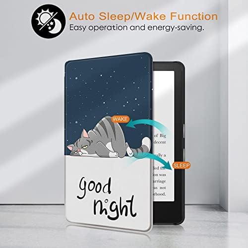 Caso esbelto para o novo Kindle-capa de couro PU de 6,8 ”com despertar automático/sono sleep All-New 2021