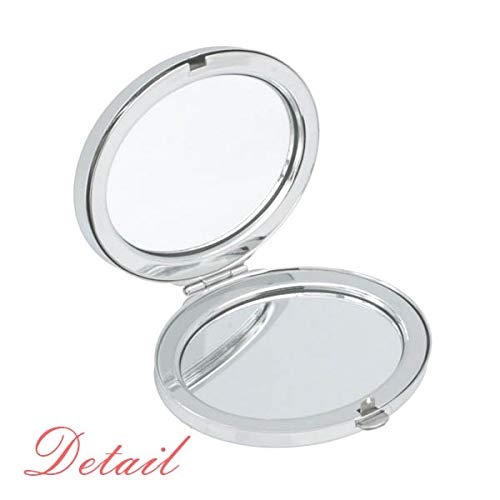 Espelho de bate -papo on -line bonito e bonito espelho portátil maquiagem de mão dupla lateral