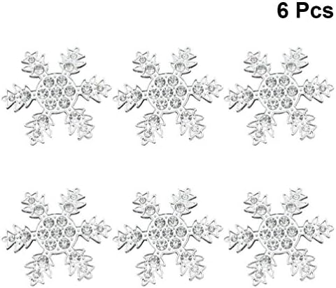 AMOSFUN 6PCS Snowflake Ring Anel de guardana