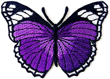 Th Butterfly Color roxa Retro Beautiful Logo Cartoon Diy Sew Iron em Applique Bords Applique Citch