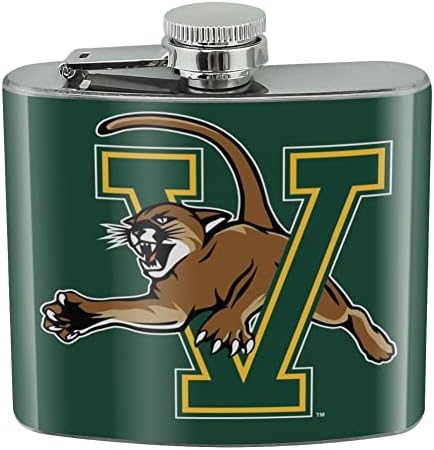 Logotipo da Universidade de Vermont Catamount Aço inoxidável 5 onças de quadril