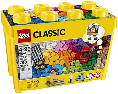 LEGO Classic Large Creative Brick Box 10698 Building Toy Conjunto para crianças, meninos e meninas de 4 a 99 anos