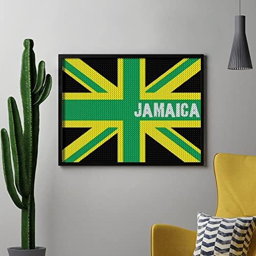 Jamaica Jamaican Kingdom Bandeira Diamante Kits 5D DIY FLILHA FLILHA FILIZAÇÃO DE RETRAS DE ARTES DE WALL Decor