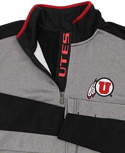 NCAA Mens Utah Utes Top Notch 1/4 Zip Sweater, pequeno