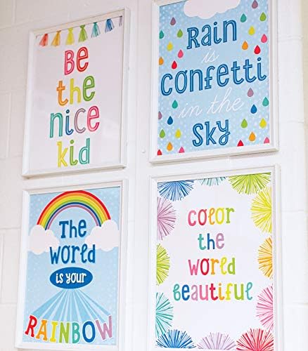 Posters de sala de aula no estilo da escola, hello sunshine aula em sala de aula, 5 peças
