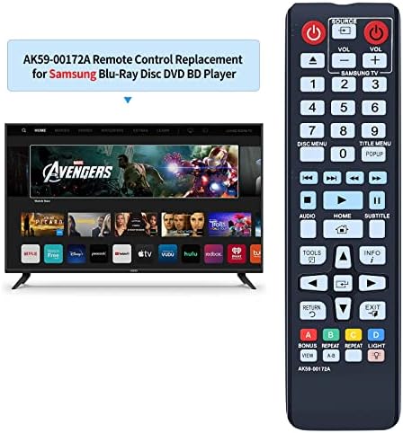 Ak59-00172A Controle remoto de substituição compatível para Samsung Blu-ray Disc DVD BD BD BD-E5700