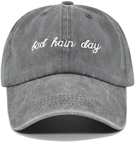 Hcstyop Bad Hair Day Bordery Ball Cap boné de beisebol Lavado chapéu de sol para unissex