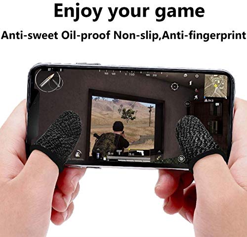 Manga de dedos do jogo móvel shlia [8 pacote], touch tel screen lutas de dedo dedo tiro sensível a anti-suavidade e teclas de mira para regras de sobrevivência/facas para Android & iOS