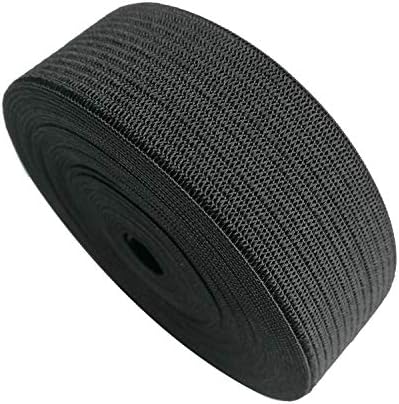 Elastic Spool Sewing Knit Elastic Band pesado Elasticidade de alta altura preta 1 x 11 jardas