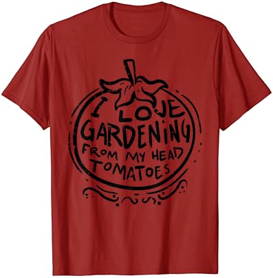 Adoro jardinagem de tomate t-shirt de gardener engraçado homens