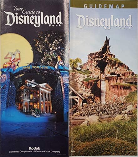 Disneyland Park Conjunto de 8 guias turísticos de mapa com mansão assombrada Fantasmic Splash Mountain