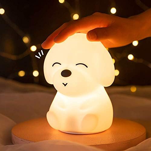 Crianças Night Light, Controle remoto Silicone Puppy cachorrinho lâmpada de cachorro