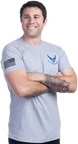 Força Aérea dos EUA | Camiseta licenciada da força aérea dos Estados Unidos, camiseta militar veterana da