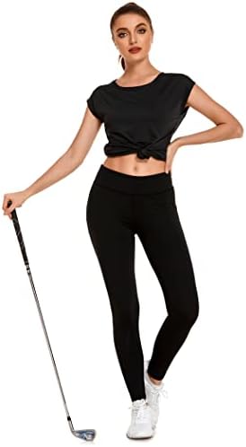 Camisas de treino de manga longa de pinspark para mulheres malha de malha aberta tops tops para caminhada camisa
