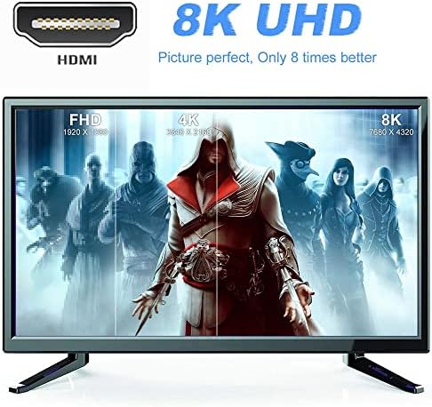 Cablecc Gold HDMI Male para HDMI 2.1 Male Support Adaptador de Extensão UHD 8K 60HZ HDTV