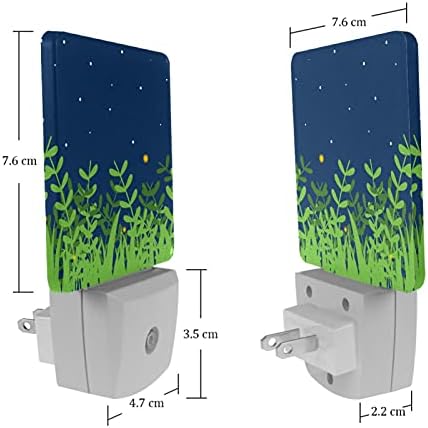 Night Grass Led Night Light, Kids Nightlights for Bedroom Plug in Wall Night Lamp brilho ajustável para