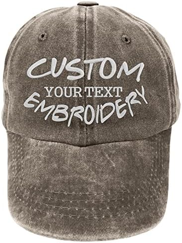 Chapéus personalizados para homens projetar seu próprio unissex vintage lavado personalizado personalizado liso jeans ajustável chapéu de pai boné