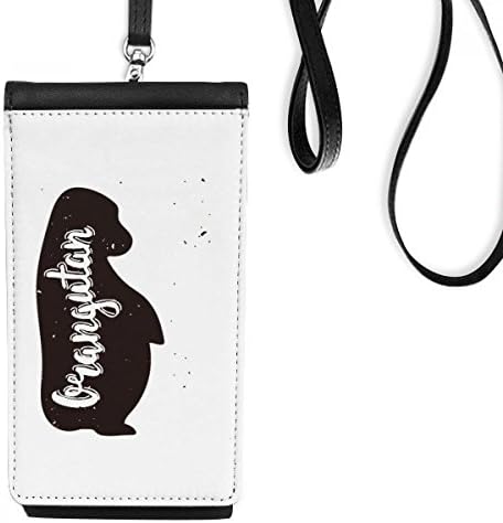 Bolsa de carteira de teleranjo em preto e branco de orangotango
