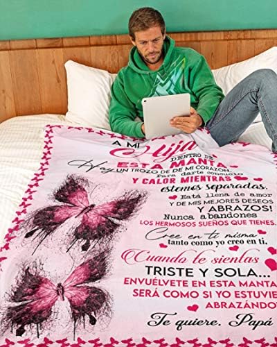 Blanket King Size, Baby Name Blanket, Mi Hija Cobertores personalizados para bebê, crianças e adultos, mãe, avó,