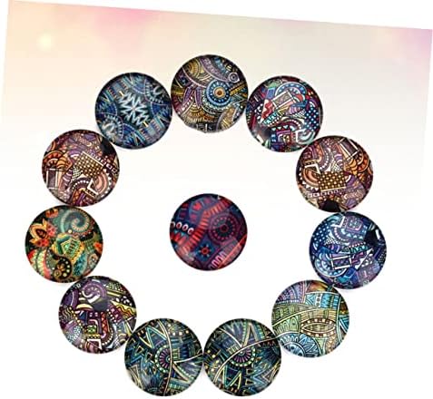 Sewacc 20pcs redondo contas de vidro redondo mosaico de jóias para fazer acessórios de jóias de gemas de fivela