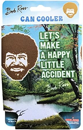 Bob Ross Happy Árvores licenciadas CANDER - Isolante frio para bebidas - Ótimo para camping, festas, eventos