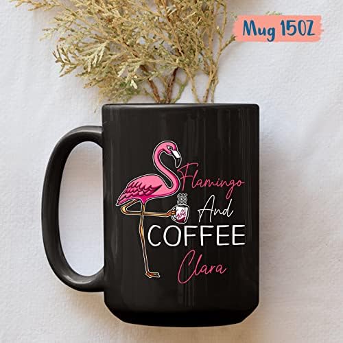 Caneca de Flamingo e Coffee - Presente de Amante Flamingo Personalizado - Copa de Coffeições Flamingo - Caneca