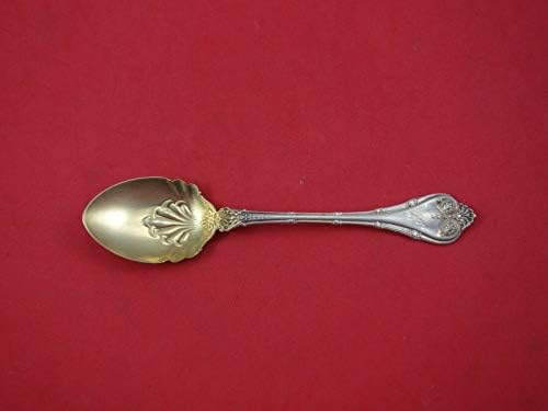 Império badeirado Sterling Silver Scene Spoon Lavado de ouro 5 Antique