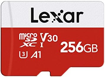 LEXAR E-SERIE 256GB MICRO SD, MicrosDXC UHS-I Flash Memory Card com adaptador, 100MB/S, C10, U3, A1,
