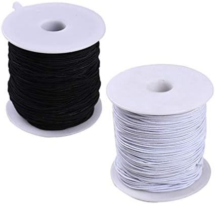 Artibetter elástico tiras 2 rolos elástica banda de banda de costura de costura elástica cordão