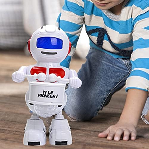 npkgvia dança elétrica bateria robô quebra -cabeça criativo iluminação infantil brinquedos musica