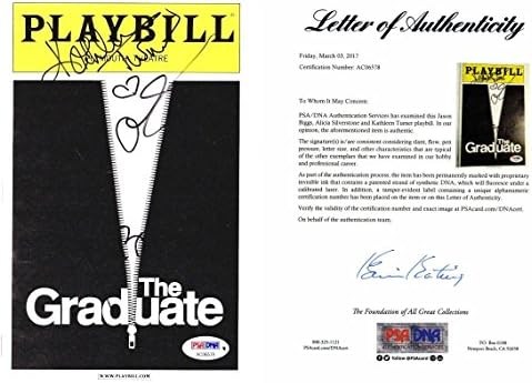 A pós -graduação - Kathleen Turner, Alicia Silverstone e Jason Biggs assinou - Autografado 2002 Revista Playbill