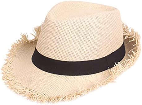 Haps de praia de praia de verão masculino chapéu solar solar chapéu de palha de proteção solar ao ar livre