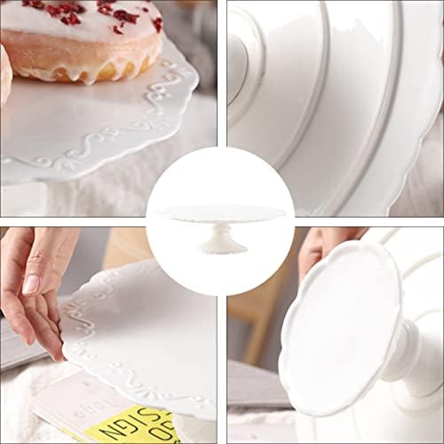 Bestonzon Dinnerware Sets Decor de casamento lanches bebês 2pcs bolo de cerâmica stand bolo de porcelana stand
