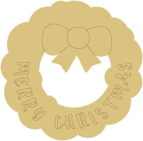 Design de coroa de coroa de linhas Cutout inacabado Holidays Férias de Christeiro cabide mdf forma
