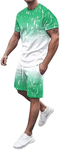 Toufa Men Primavera Sunsão Terno da moda de praia Prinha curta Camisas de manga curta Conjunto de