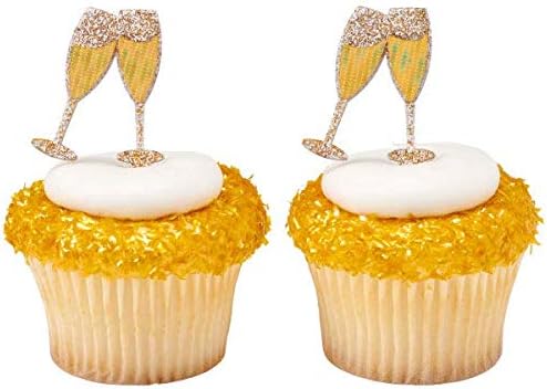 Picks Cupcakes de torrada de champanhe - 24 pc