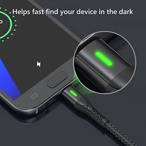 Soopii Cabo Micro USB, cabo de carregamento Android de 4 pés de 4 pés com indicador de LED inteligente,