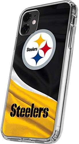Skinit Clear Phone Case Compatível com o iPhone 11 - NFL Pittsburgh Steelers, oficialmente licenciado, design