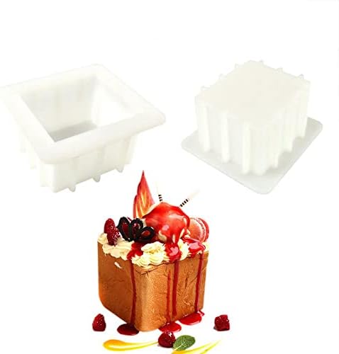 500 ml de molde de sabão de silicone quadrado, resina, pastelaria, pão e molde de vela reutilizável moldes