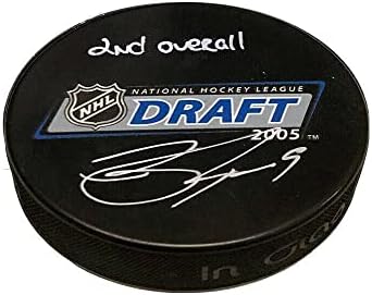 Bobby Ryan assinou e inscreveu 2005 NHL Draft Puck - 2º geral - Pucks NHL autografados